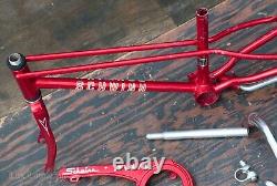Vintage 1981 Schwinn Pixie Stingray Bike FRAME FORK Crank+Parts Lowrider Bicycle