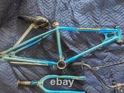 Vintage 1981 Schwinn Scrambler Mag BMX Bike Frame Forks Handlebars Seat