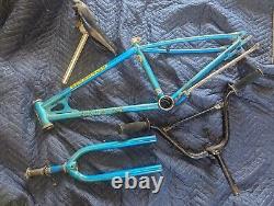 Vintage 1981 Schwinn Scrambler Mag BMX Bike Frame Forks Handlebars Seat