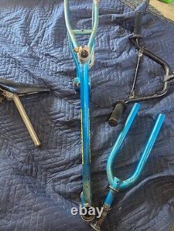 Vintage 1981 Schwinn Scrambler Mag BMX Bike Frame Forks Handlebars Seat