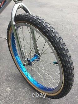 Vintage 1983/84 Schwinn Predator 20 Old School BMX Bike Chrome Blue