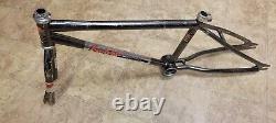 Vintage 1985' Schwinn Predator BMX 1/4 Flash Smoke Chrome Frameset 20 Haro GT