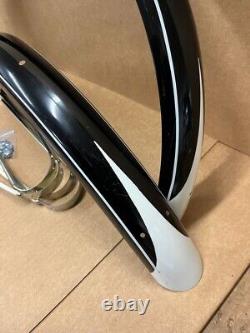 Vintage 24 Balloon Tire Bicycle Black Fender Set NOS Schwinn Shelby Monark &&&