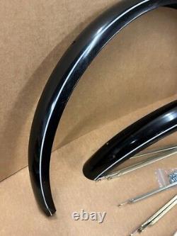 Vintage 24 Balloon Tire Bicycle Black Fender Set NOS Schwinn Shelby Monark &&&