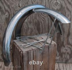 Vintage 26 Deluxe S-7 Schwinn Bike FENDERS & BRACES Corvette Hand Brake Bicycle