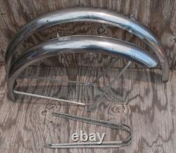 Vintage 26 Deluxe S-7 Schwinn Bike FENDERS & BRACES Corvette Hand Brake Bicycle