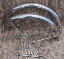 Vintage 26 Deluxe S-7 Schwinn Bike FENDERS & BRACES Corvette Hand Brake Bicycle