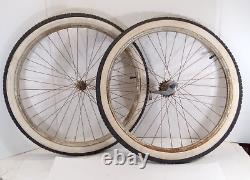 Vintage 26 Schwinn Tires Shelby Rims Wheels 1940s Bicycle 26 x 2.125 S-2