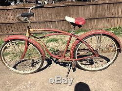 Vintage 40s 50s Schwinn Typhoon Bicycle Original Paint Antique 26 Balloon Tire