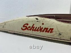 Vintage 50's Schwinn men's straight bar 26 Deluxe Hornet Bicycle Tank Maroon