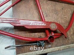 Vintage 57 Schwinn Tornado 26 straight bar Bicycle frame fork guard klunker dx
