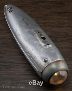 Vintage 6Rib Aluminum Delta Torpedo Fender HEAD LIGHT LED Prewar Schwinn Bicycle