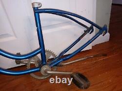 Vintage 70s Lil Chik Stingray Original Schwinn Blue Frame Fork Pedal PARTS Only