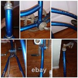 Vintage 70s Lil Chik Stingray Original Schwinn Blue Frame Fork Pedal PARTS Only