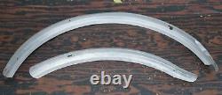 Vintage Aluminum Prewar Schwinn Bicycle FENDERS Hawthorne Wood Wheel Motor Bike