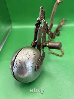 Vintage Antique Fork Mounted Friction Wheel Bicycle Bell Schwinn Elgin Columbia