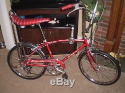 Vintage Antique Schwinn Fastback 1969 5-speed Candy Apple Red Bicycle