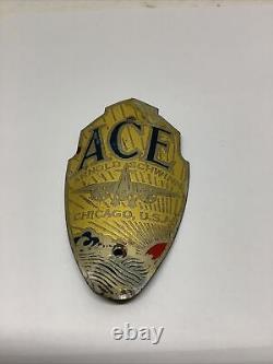 Vintage Arnold Schwinn Chicago ACE Bicycle Head Badge