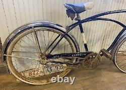 Vintage Barn Find Original Genuine Schwinn CORVETTE 26 Men's Black Bike Chicago