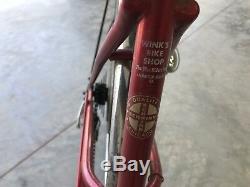 Vintage Beautiful Red Schwinn Twinn Tandem Bicycle Red Bike Chicago