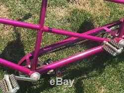 Vintage Beautiful Violet Schwinn Twinn Tandem Bicycle Pink Purple Bike