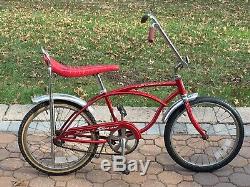 Vintage Beauty! Unrestored 1977 SCHWINN Red STINGRAY Bicycle Local Pickup Only