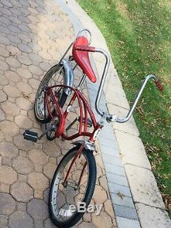 Vintage Beauty! Unrestored 1977 SCHWINN Red STINGRAY Bicycle Local Pickup Only