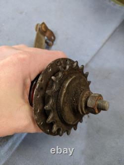 Vintage Bendix 2 Speed Red Band Kickback Bicycle Hub, Schwinn Balloon 36 Hole