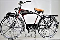 Vintage Bicycle Antique Classic 1950s Bike Cycle Black Trim Metal Midget Model