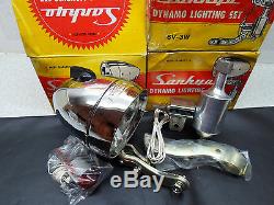 Vintage Bicycle Dynamo Lighting set SANKYO 6V-3W for RALEIGH CHOPPER SCHWINN NEW