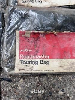 Vintage Bicycle Saddle Bag Lot Amf Touring Roadmaster Frame Pump Schwinn Bike