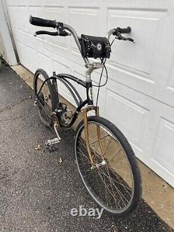 Vintage Black 1961 Schwinn BMX Beach Cruiser Coaster Klunker Rat Rod