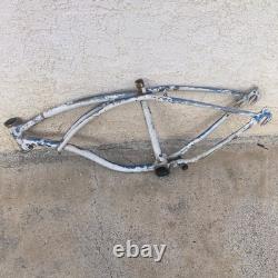 Vintage Blue Schwinn 1964 Stingray Shorty M4 Bicycle Frame Deluxe With Kickstand