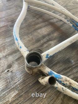 Vintage Blue Schwinn 1964 Stingray Shorty M4 Bicycle Frame Deluxe With Kickstand