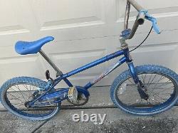 Vintage Blue Schwinn Predator 1980's used old school BMX bike Aerostar