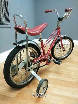 Vintage Cardinal Red Schwinn Sting Ray Pixie 2 Bicycle 16 in Tire 1977 EUC