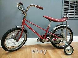 Vintage Cardinal Red Schwinn Sting Ray Pixie 2 Bicycle 16 in Tire 1977 EUC