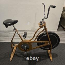 Vintage Complete Working 1970's Schwinn Exerciser Exercise Bike Clean Coppertone