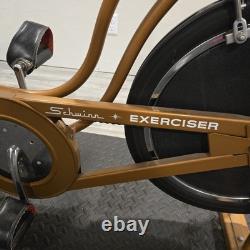 Vintage Complete Working 1970's Schwinn Exerciser Exercise Bike Clean Coppertone