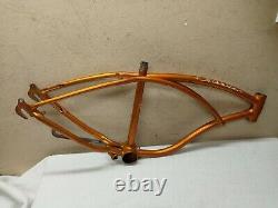 Vintage Coppertone 1967 Schwinn Stingray Bicycle frame sissy bar grips seatclamp