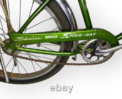Vintage Dec 1971 Chicago Schwinn Stingray Junior Bicycle Green
