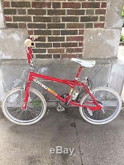 Vintage Dyno Compe Bmx Bike Freestyle Survivor Bicycle Red GT Tires Schwinn