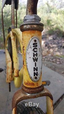 Vintage Early 1970s Schwinn Stingray Coaster Brake Bicycle Bike Banana Seat