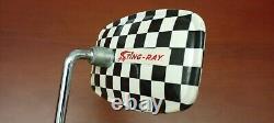 Vintage Early Schwinn Stingray Banana Seat Muscle Bike White Checkerboard Mirror