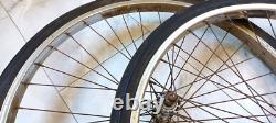 Vintage GC Pair 26 Schwinn Bicycle, S-7 Center Stamped Chromed Wheels 1950/60s