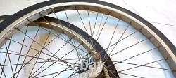 Vintage GC Pair 26 Schwinn Bicycle, S-7 Center Stamped Chromed Wheels 1950/60s
