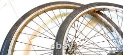 Vintage GC Pair 26 Schwinn Bicycle, S-7 Center Stamped Chromed Wheels 1950/60s