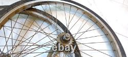 Vintage GC Pair 26 Schwinn Bicycle, S-7 Center Stamped Chromed Wheels 1950/60s