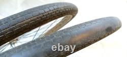 Vintage GC Pair 26 Schwinn Bicycle, S-7 Center Stamped Chromed Wheels 1950/60s