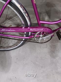 Vintage Girls 1967 Schwinn Hollywood Cruiser Bicycle Automatic 2-Speed Violet